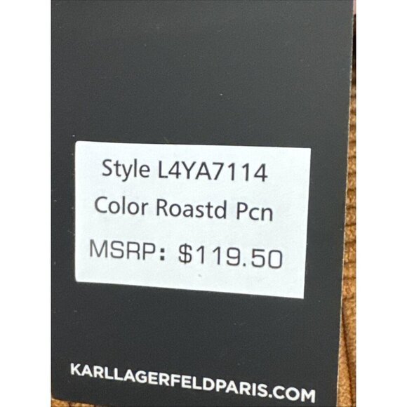 Karl Lagerfeld Paris Women's M Snap Corduroy Shacket Roasted Pecan NWT - Picture 12 of 15